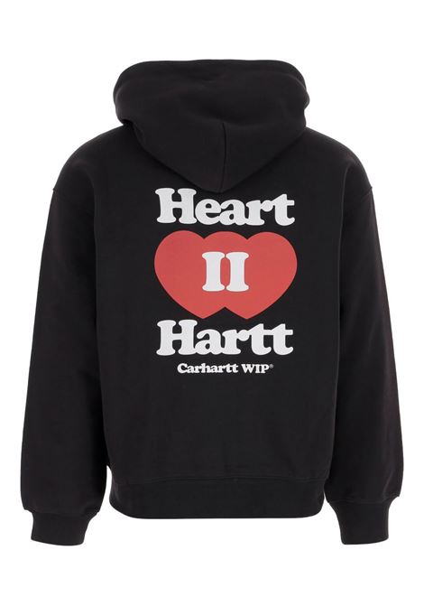 hooded heart ii hartt sweatshirt man black CARHARTT WIP | I03517689.XX